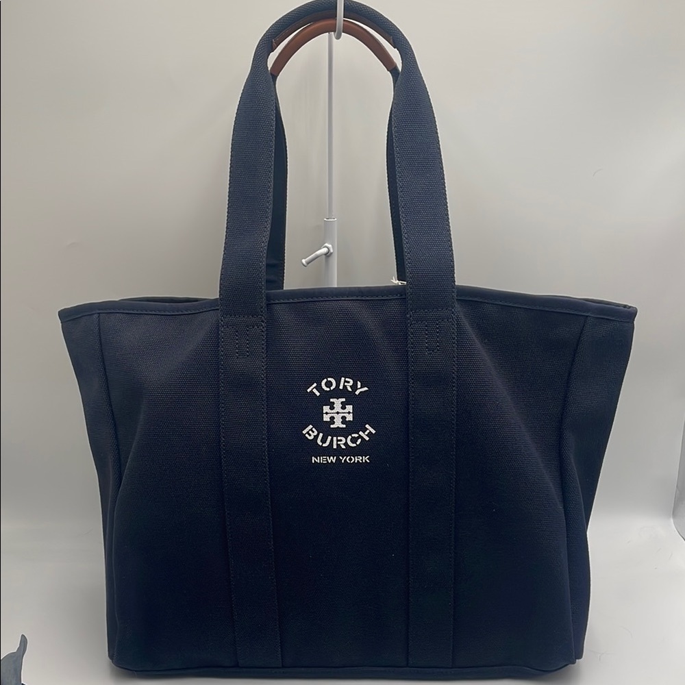 Tory Burch Navy Canvas Tote